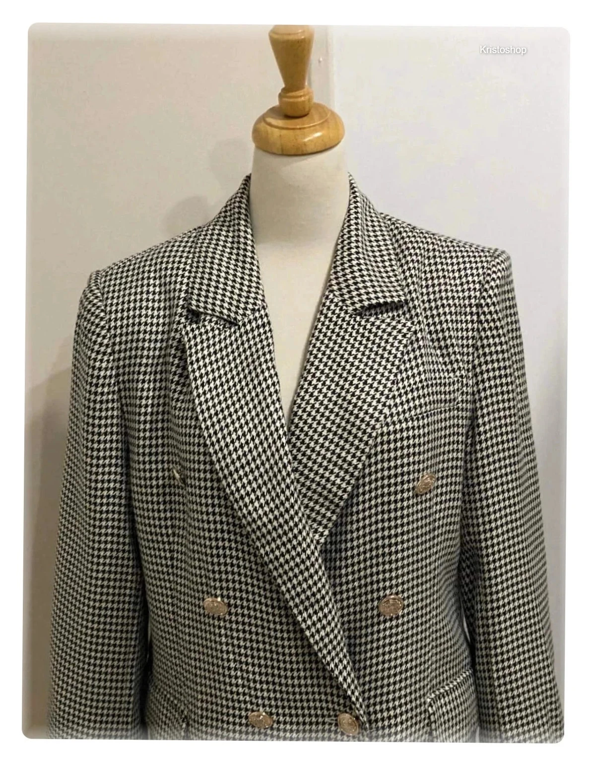 Jaqueta Vintage Blazer Lefties xadrez cinza Tamanho L – photo 2